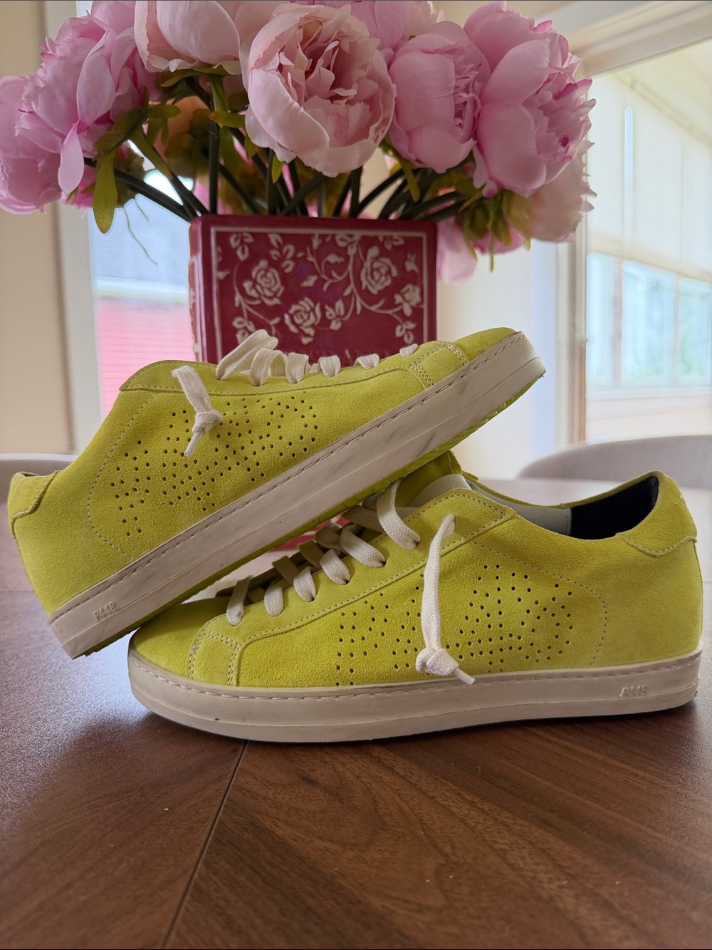 P448 Neon Yellow Suede Sneakers 37/7
